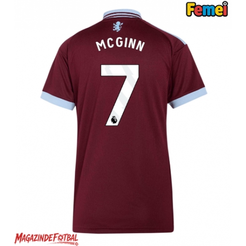 Aston Villa John McGinn #7 Tricou Fotbal Replică 2026-27 Femei Acasa Aston Villa John McGinn #7 Tricou Fotbal Replică 2026-27 Femei Acasa